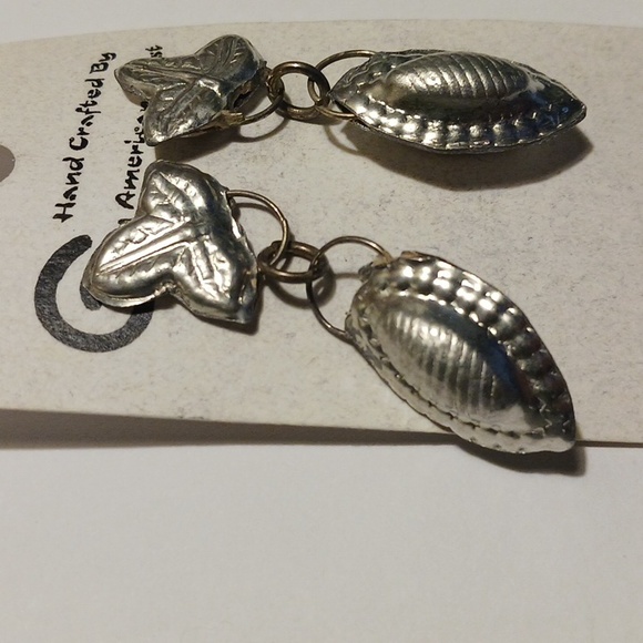 Silver Earrings Hand Crafted Vintage - Picture 2 of 5